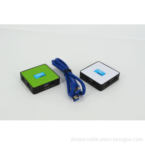 Mini 4 Port USB3.0 Hub Supports 5 GB/S Compatible with USB2.0